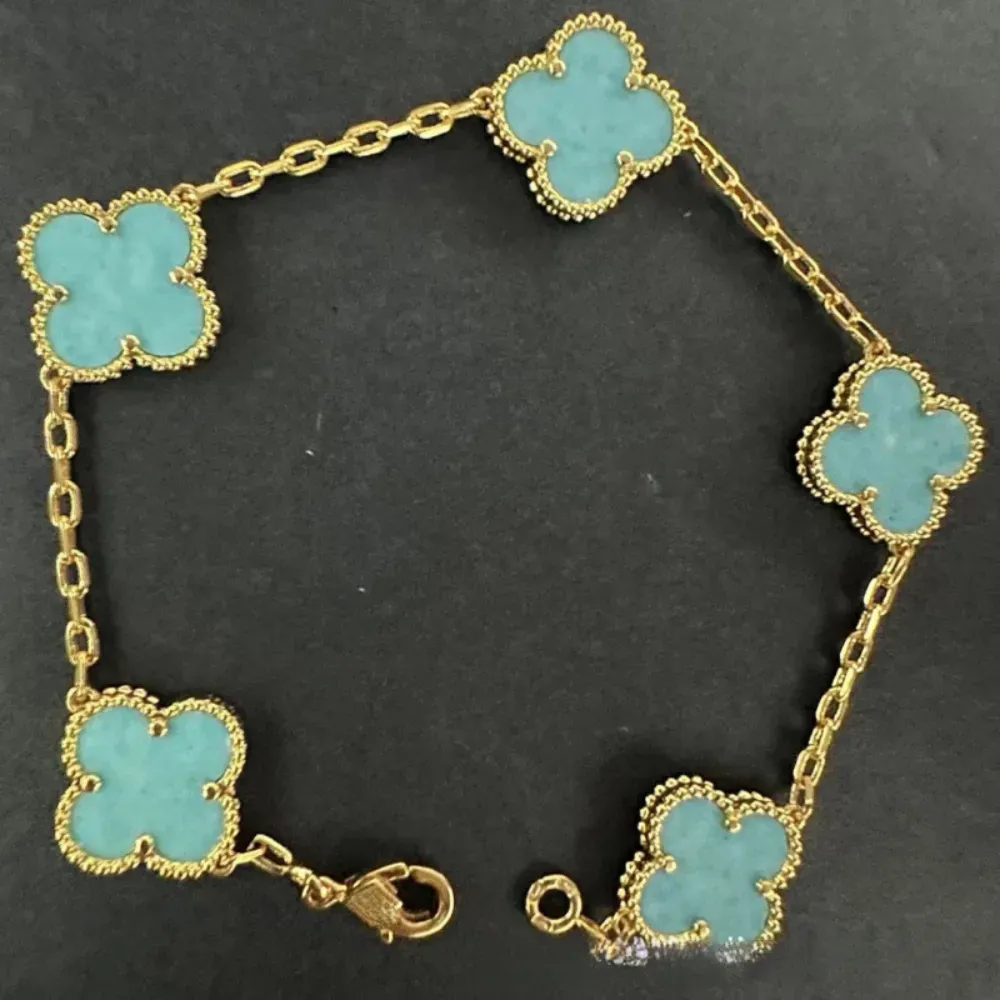 EMKOSUNG 18K Gold  Plated  Four Leaf Clover Bracelets for Women