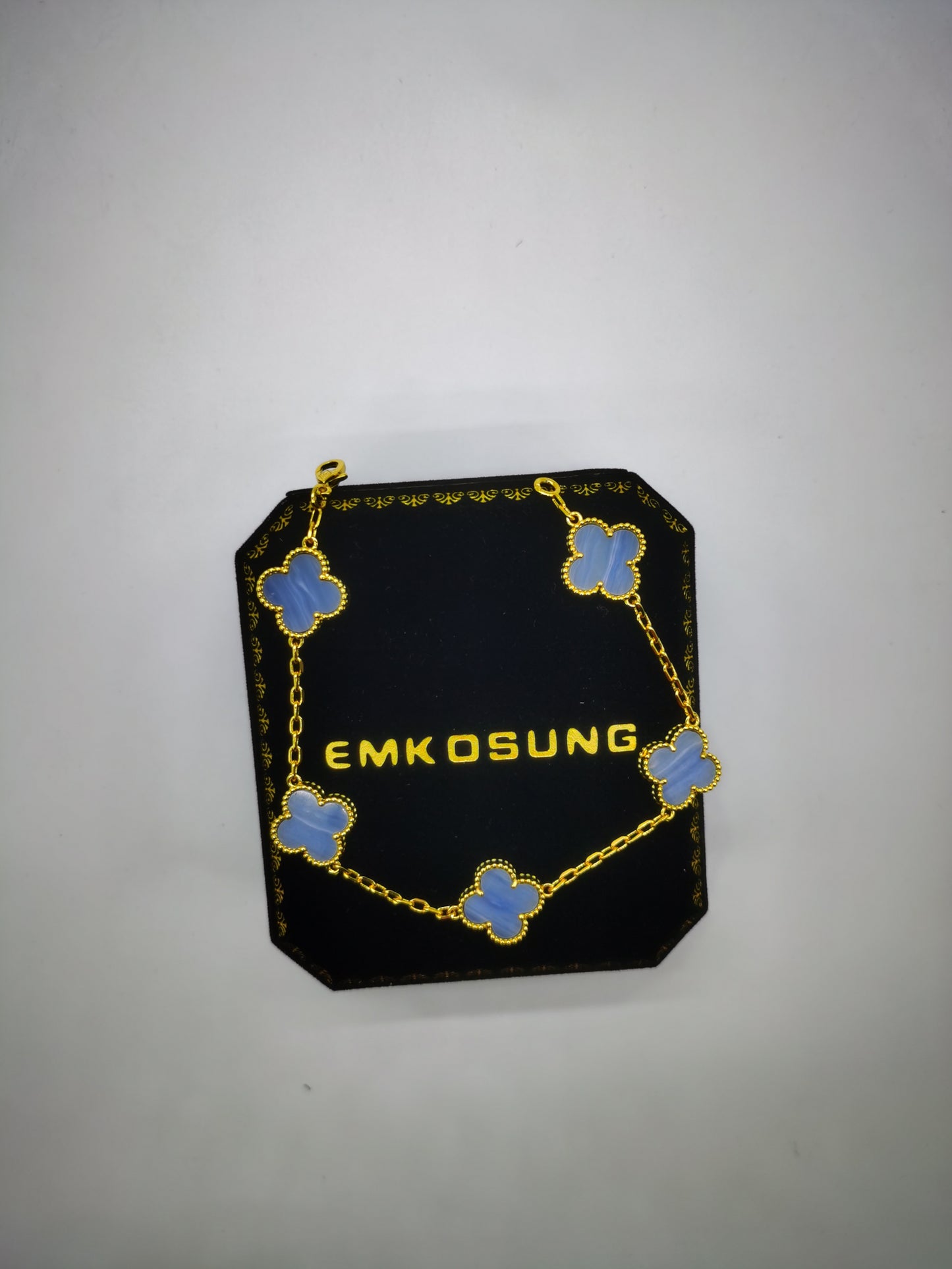 EMKOSUNG 18K Gold  Plated  Four Leaf Clover Bracelets for Women