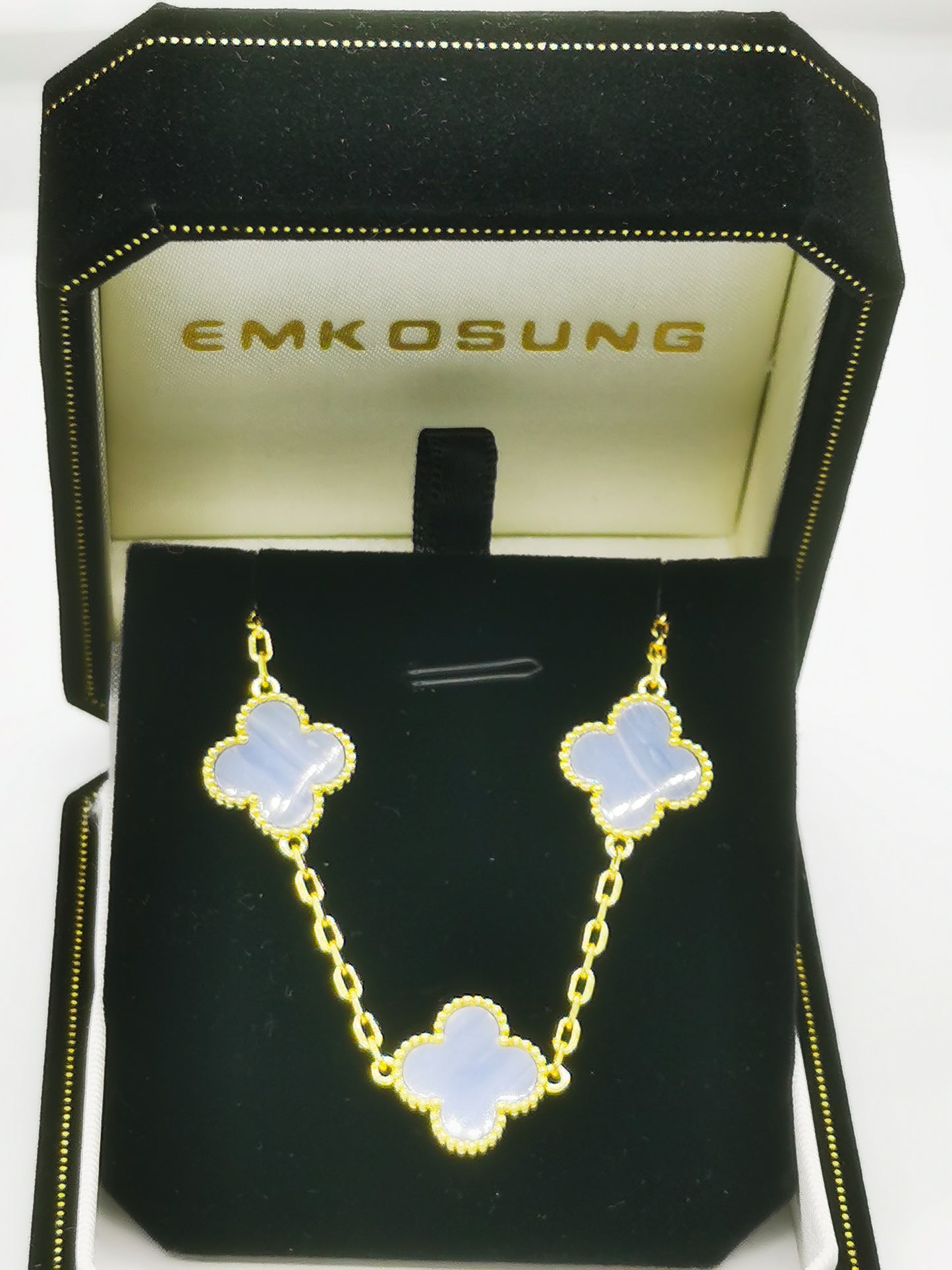 EMKOSUNG 18K Gold  Plated  Four Leaf Clover Bracelets for Women