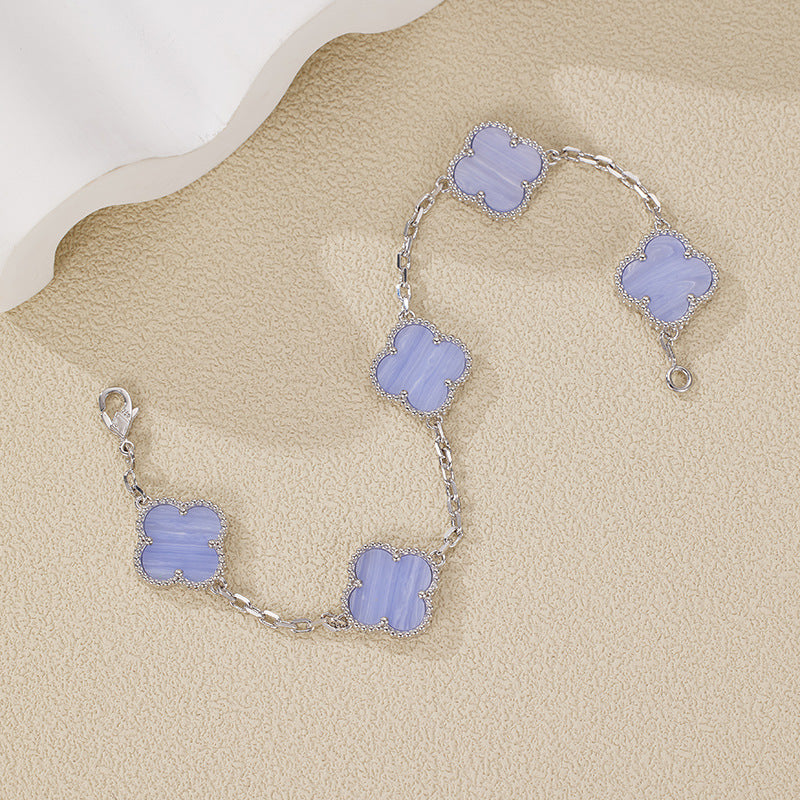 EMKOSUNG 18K Gold  Plated  Four Leaf Clover Bracelets for Women