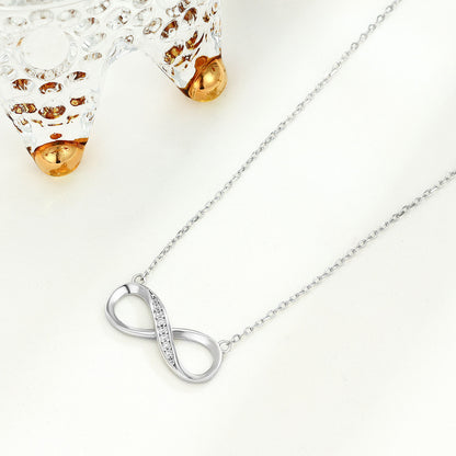 EMKOSUNG 18K Gold Plated Light Luxury Fashion Lucky 8 Necklaces for Women