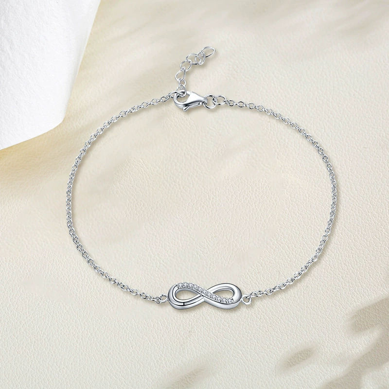 EMKOSUNG 18K Gold Plated Light Luxury Fashion Lucky 8 Bracelets for Women