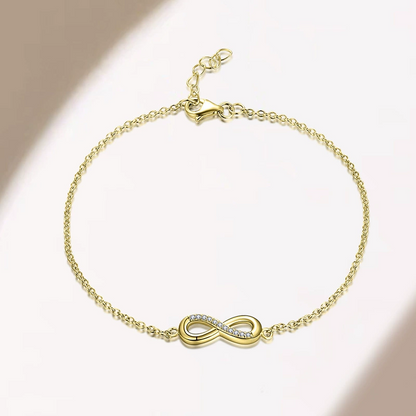 EMKOSUNG 18K Gold Plated Light Luxury Fashion Lucky 8 Bracelets for Women