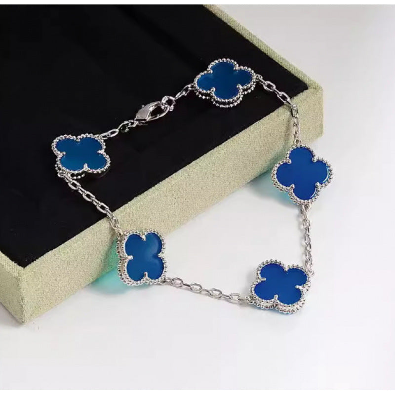 EMKOSUNG 18K Gold  Plated  Four Leaf Clover Bracelets for Women