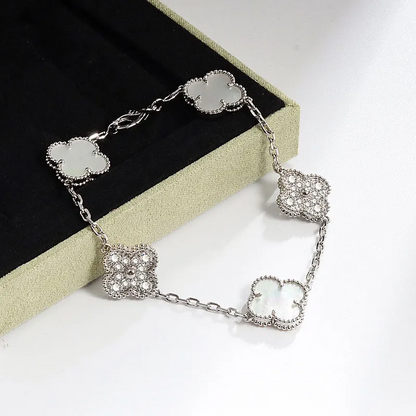 EMKOSUNG 18K Gold  Plated  Four Leaf Clover Bracelets for Women