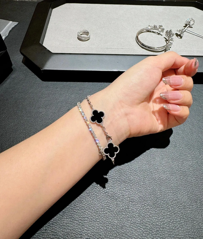 EMKOSUNG 18K Gold  Plated  Four Leaf Clover Bracelets for Women