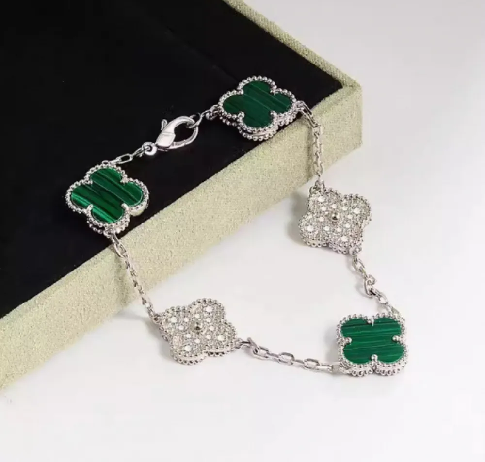 EMKOSUNG 18K Gold  Plated  Four Leaf Clover Bracelets for Women