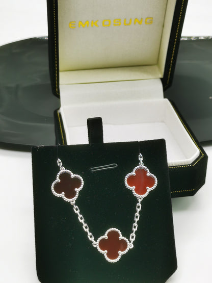 EMKOSUNG 18K Gold  Plated  Four Leaf Clover Bracelets for Women