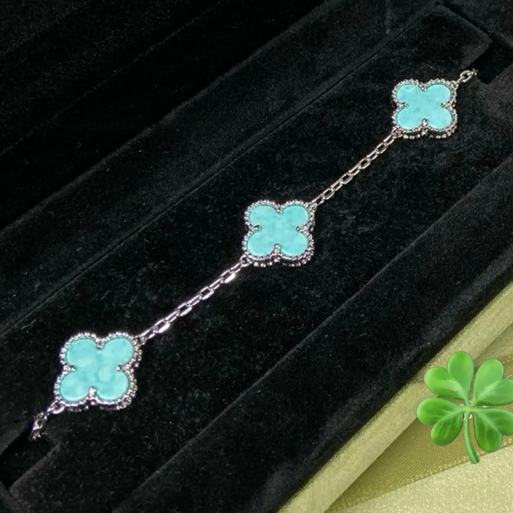 EMKOSUNG 18K Gold  Plated  Four Leaf Clover Bracelets for Women