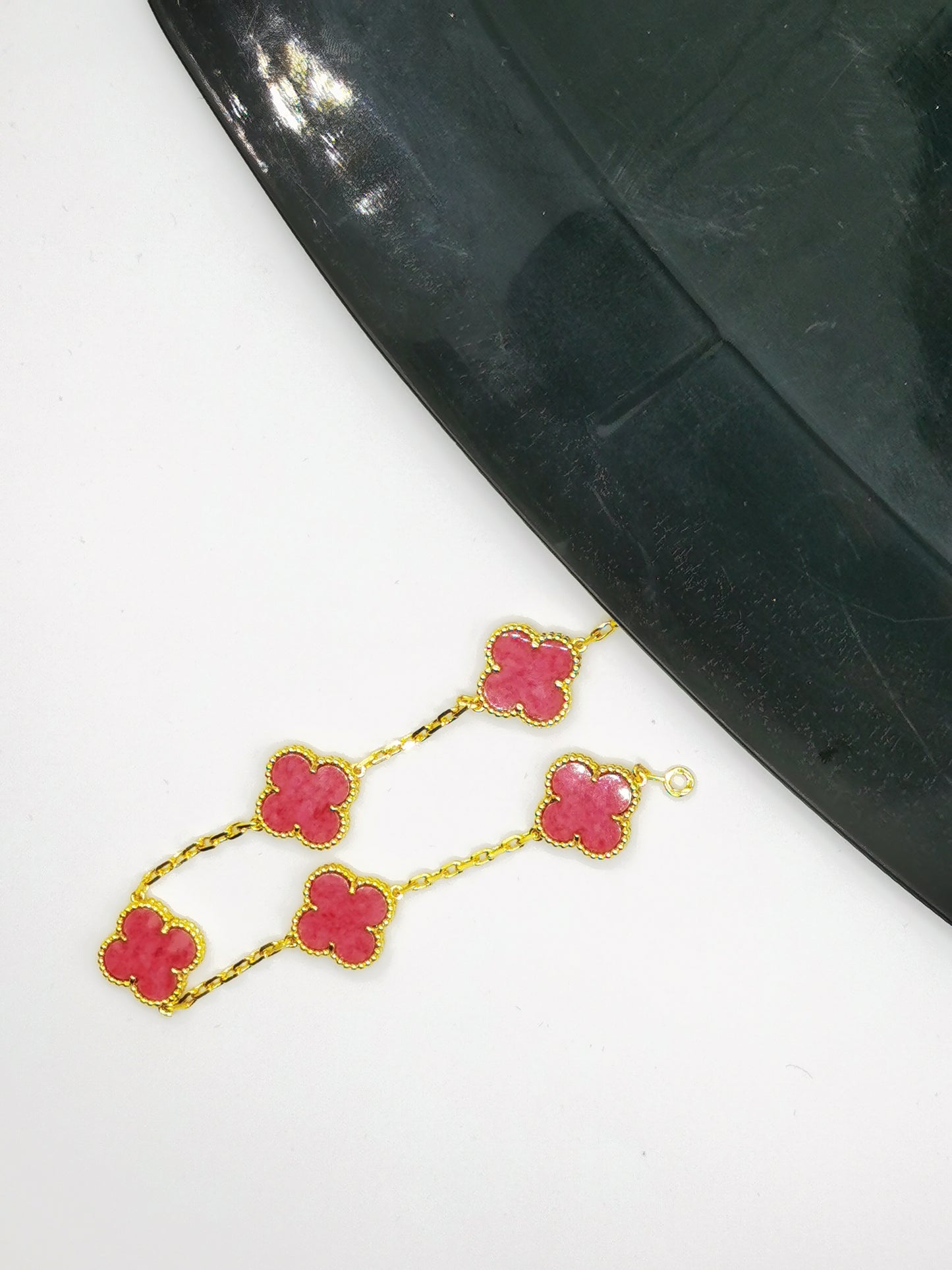 EMKOSUNG 18K Gold  Plated  Four Leaf Clover Bracelets for Women